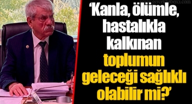 ‘Kanla, ölümle, hastalıkla kalkınan toplumun geleceği sağlıklı olabilir mi?’