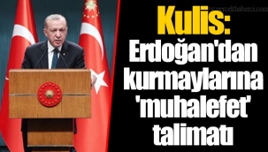 Kulis: Erdoğan'dan kurmaylarına 'muhalefet' talimatı