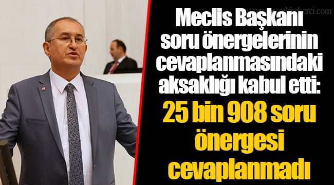 Meclis Başkanı soru önergelerinin cevaplanmasındaki aksaklığı kabul etti: 25 bin 908 soru önergesi cevaplanmadı