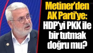Metiner'den AK Parti'ye: HDP'yi PKK ile bir tutmak doğru mu?