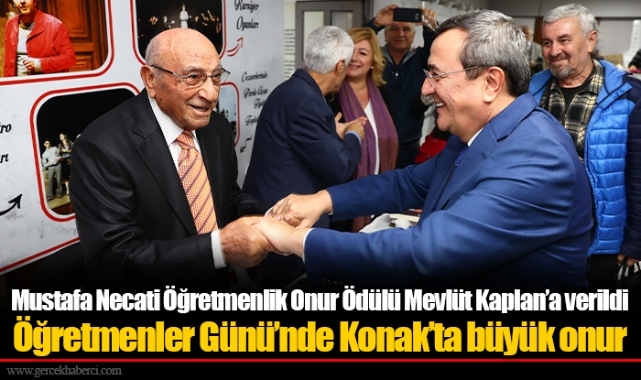 Öğretmenler Günü’nde Konak’ta büyük onur