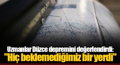 Uzmanlar Düzce depremini değerlendirdi:
