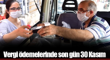 Vergi ödemelerinde son gün 30 Kasım