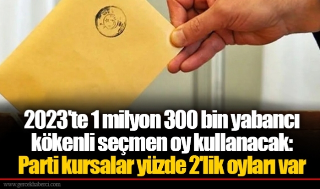 2023'te 1 milyon 300 bin yabancı kökenli seçmen oy kullanacak: Parti kursalar yüzde 2'lik oyları var