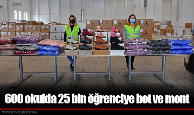 600 okulda 25 bin öğrenciye bot ve mont