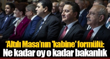 'Altılı Masa'nın 'kabine' formülü: Ne kadar oy o kadar bakanlık