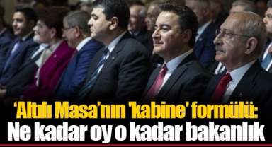 'Altılı Masa'nın 'kabine' formülü: Ne kadar oy o kadar bakanlık