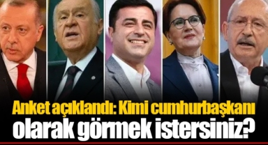 Anket açıklandı: Kimi cumhurbaşkanı olarak görmek istersiniz?