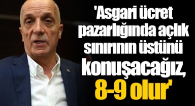 'Asgari ücret pazarlığında açlık sınırının üstünü konuşacağız, 8-9 olur'