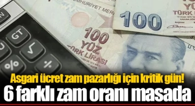 Asgari ücret zam pazarlığı için kritik gün! 6 farklı zam oranı masada