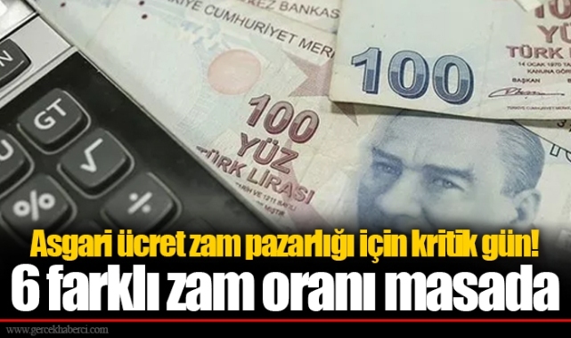 Asgari ücret zam pazarlığı için kritik gün! 6 farklı zam oranı masada