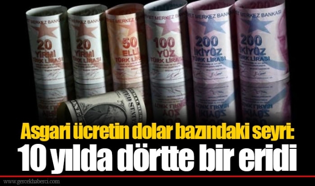 Asgari ücretin dolar bazındaki seyri: 10 yılda dörtte bir eridi