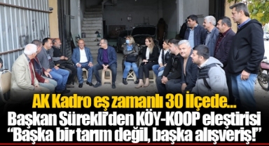 Başkan Sürekli’den KÖY-KOOP eleştirisi “Başka bir tarım değil, başka alışveriş!”