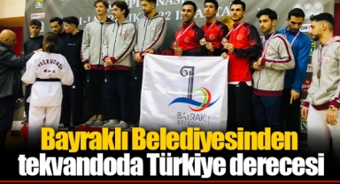 Bayraklı Belediyesinden tekvandoda Türkiye derecesi