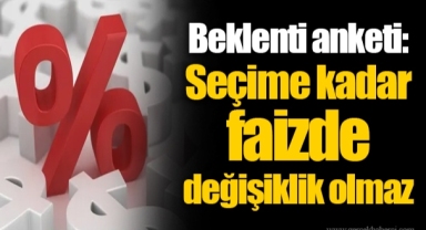 Beklenti anketi: Seçime kadar faizde değişiklik olmaz