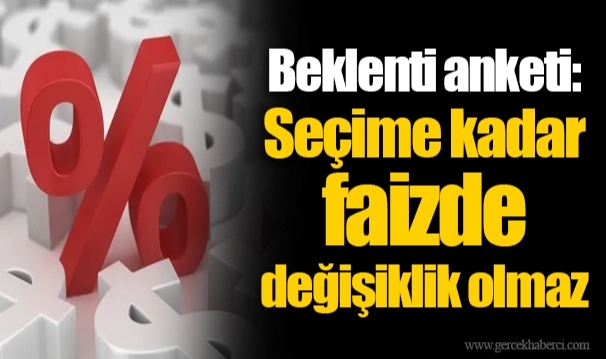 Beklenti anketi: Seçime kadar faizde değişiklik olmaz