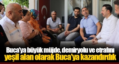 Buca'ya büyük müjde, demiryolu ve etrafını yeşil alan olarak Buca'ya kazandırdık