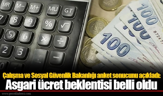 Çalışma ve Sosyal Güvenlik Bakanlığı anket sonucunu açıkladı: Asgari ücret beklentisi belli oldu