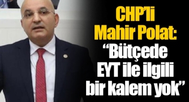 CHP’li Mahir Polat: “Bütçede EYT ile ilgili bir kalem yok”