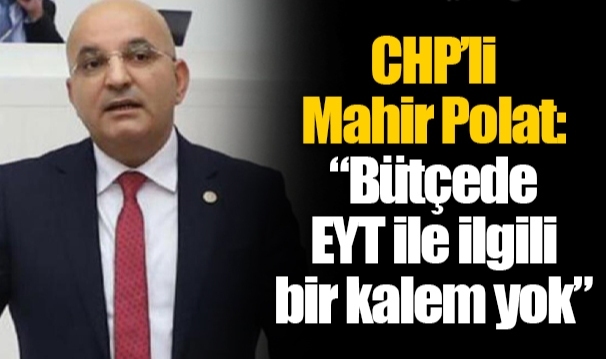 CHP’li Mahir Polat: “Bütçede EYT ile ilgili bir kalem yok”