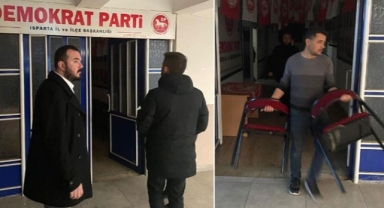 Demokrat Parti'nin Isparta'daki il ve ilçe başkanlıklarına haciz