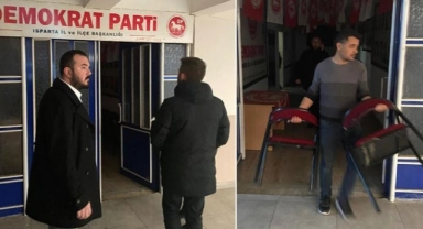 Demokrat Parti'nin Isparta'daki il ve ilçe başkanlıklarına haciz