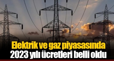 Elektrik ve gaz piyasasında 2023 yılı ücretleri belli oldu