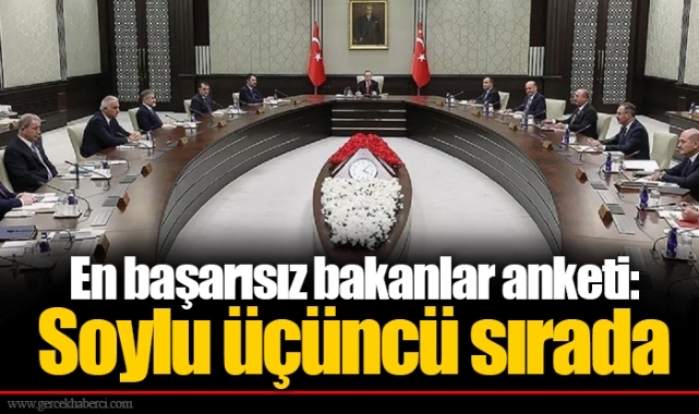 En başarısız bakanlar anketi: Soylu üçüncü sırada