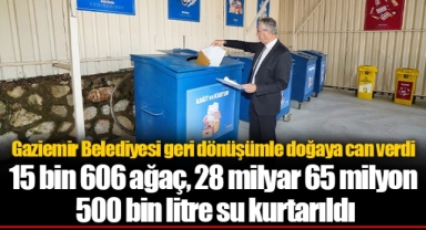 Gaziemir Belediyesi geri dönüşümle doğaya can verdi