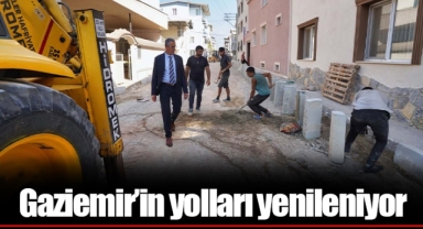 Gaziemir’in yolları yenileniyor