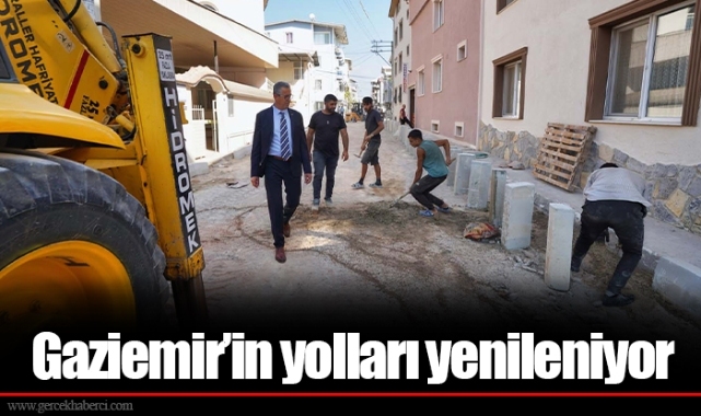 Gaziemir’in yolları yenileniyor