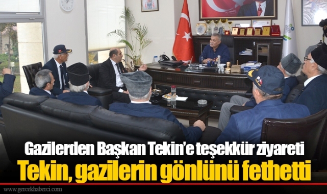 Gazilerden Başkan Tekin’e teşekkür ziyareti