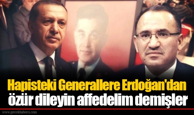 Hapisteki Generallere Erdoğan'dan özür dileyin affedelim demişler