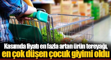 Kasımda fiyatı en fazla artan ürün tereyağı, en çok düşen çocuk giyimi oldu