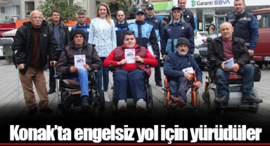 Konak’ta engelsiz yol için yürüdüler