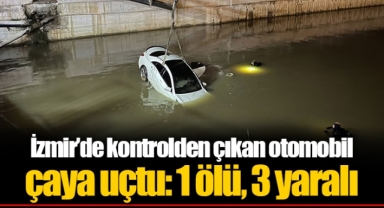 Kontrolden çıkan otomobil çaya uçtu: 1 ölü, 3 yaralı