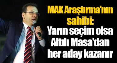 MAK Araştırma'nın sahibi: Yarın seçim olsa Altılı Masa'dan her aday kazanır