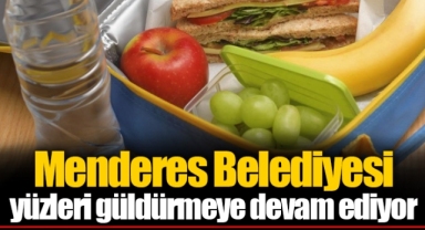 Menderes Belediyesi yüzleri güldürmeye devam ediyor