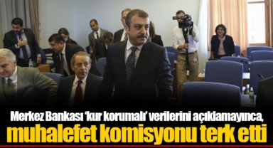Merkez Bankası ‘kur korumalı’ verilerini açıklamayınca, muhalefet komisyonu terk etti