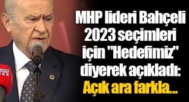 MHP lideri Bahçeli 2023 seçimleri için