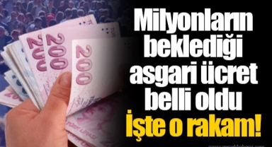 Milyonların beklediği asgari ücret belli oldu İşte o rakam!