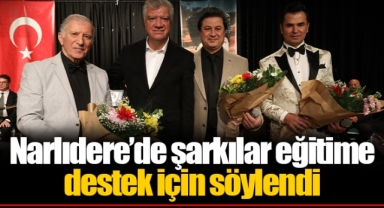 Narlıdere’de şarkılar eğitime destek için söylendi