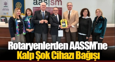 Rotaryenlerden AASSM’ne Kalp Şok Cihazı Bağışı