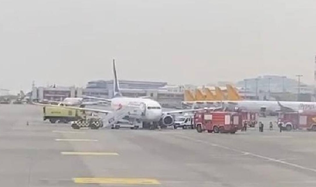 Sabiha Gökçen'e inen yolcu uçağının lastiği patladı; yolcu ve uçuş ekibi tahliye edildi