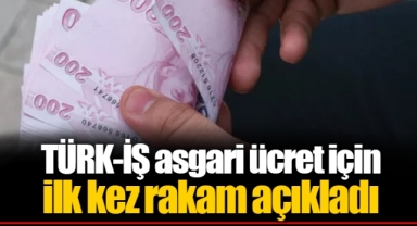 TÜRK-İŞ asgari ücret için ilk kez rakam açıkladı
