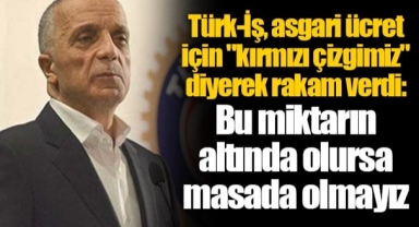 Türk-İş, asgari ücret için "kırmızı çizgimiz" diyerek rakam verdi: Bu miktarın altında olursa masada olmayız