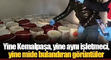 Yine Kemalpaşa, yine aynı işletmeci, yine mide bulandıran görüntüler