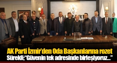 AK Parti İzmir’den Oda Başkanlarına rozet