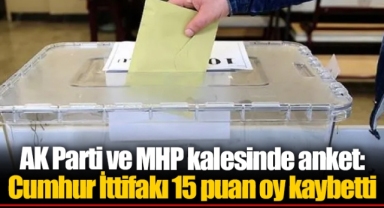 AK Parti ve MHP kalesinde anket: Cumhur İttifakı 15 puan oy kaybetti