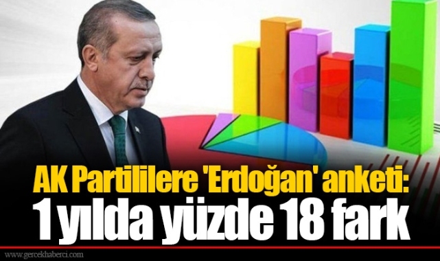 AK Partililere 'Erdoğan' anketi: 1 yılda yüzde 18 fark